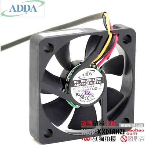 New FOR ADDA AD0512LB-G72 5010 12V 0.09A with original head three quiet axial cooling fan