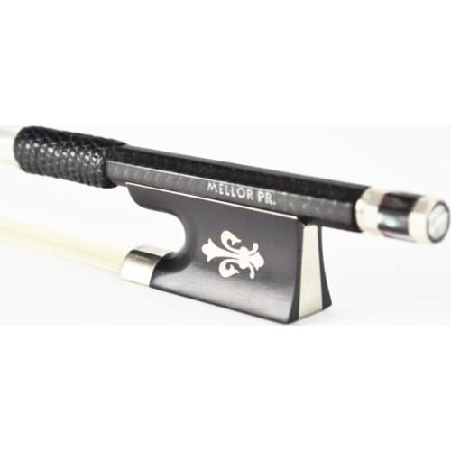 Silver Diamond Carbon Fiber Violin Bow Beautiful Frog Sweet Sound Great Balance MELLOR Professional P4 Violin Parts Accessories