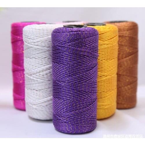 2 PCS Silk Twisted String Handmade Crochet DIY Hat Crochet Shoes Cushion Doll Line Medium Thickness Wool Wool Yarn