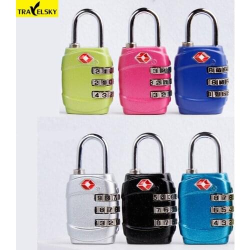 Travelsky Brand Hot TSA Luggage Lock Resettable 3 Digit Combination Padlock TSA Lock Luggage Suitcase Travel Bag Code Lock