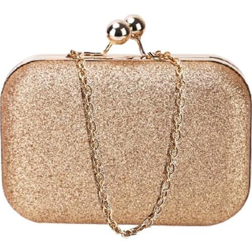 Women Bling Evening Party Handbag Wedding Ball Clutch Bag With Chain Mini Hand Bag Purse Gold Birthday Gift Bolsas Mujer Sac