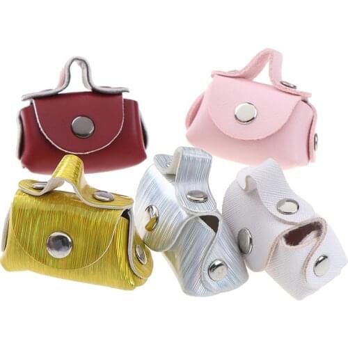 1pcs 1:6 Dollhouse Fashion Handbag Accessories Doll Handbag Lady Leather Bag Purse Accessories Dollhouse Kids Toys