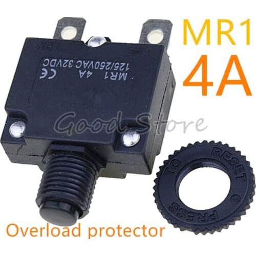 1pcs thermal switch circuit breaker overload protector MR1 4A 125/250VAC 32VDC overload switch