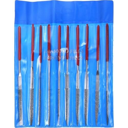 10Pcs Mini Needle Files 140mm Diamond DIY Ceramic Crafts Wood Carving File Jewelry Polishing Guitar Repair Tools Set