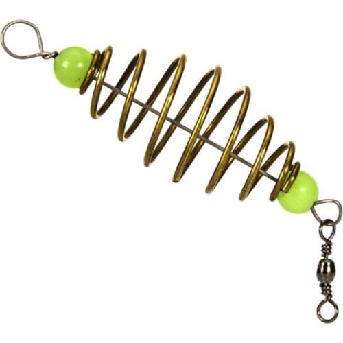 10PCs Fishing Feeder Spring Coil Inline Hanging Tackle Bait Thrower Carp Feeder Bait Alloy Copper Lure Accessories