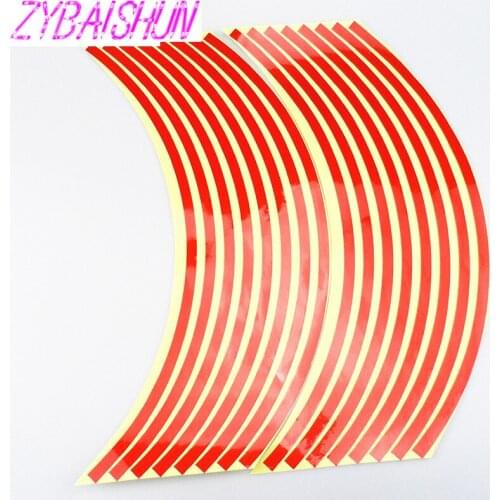 16 Stripe Tape Reflective 15-18 Inch Rims Stickers for Mini One Cooper R50 R52 R53 R55 R56 R60 R61 PACEMAN COUNTRYMAN CLUBMAN