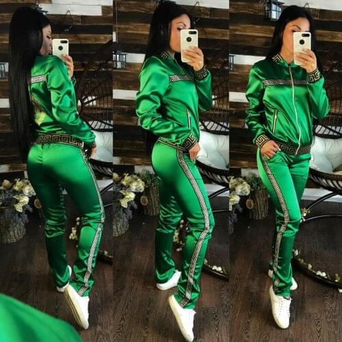 2020 Womens New Style for Autumn and Winter Fitness Sports Casual Suit Two-Piece Suit Sweat Suits Women Tracksuit Women