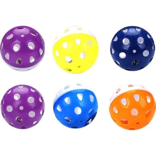 6Pcs Cat Toys Ball Creative Interactive Bell Ball Toy Pet Playing Ball Kitten Toy Pet Supplies Pet Accessories Random Color