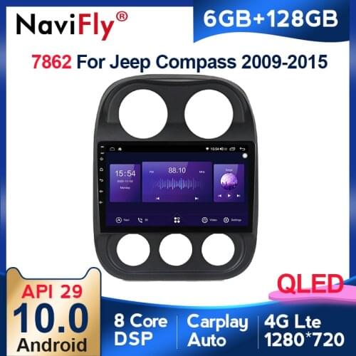 6G + 128G QLED 5G Carplay Android 10 car radio player For JEEP Compass Patriot 2010-2016 autoradio multimedia CAR GPS navigation