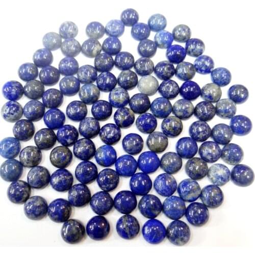 8*8mm Natural stone Quartz crystal Turquoises lapis Round Cabochon Pendant for diy Jewelry making necklace Accessories50pcs