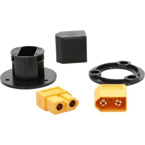 5Sets DIY Accessories Black Plastic Parts for XT60 Gold-plated Plug and Socket with Screw Nuts Spare Assembled Model