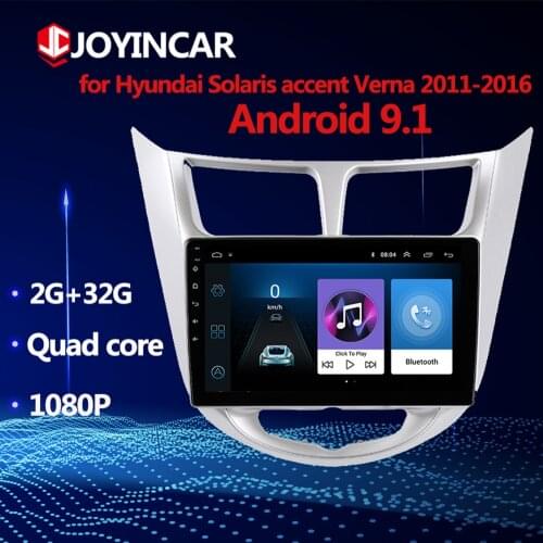 Android 9.1 Car Radio Multimedia Video Player Navigation GPS For Hyundai Solaris Accent Verna 2011 2012 2013 -2016 WIFI 2 din