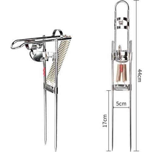 Automatic Double Spring Angle Fishing Pole Adjustable Anti-Rust Steel Fishing Pole Holder Sea Rod Fishing Tackle Supplies