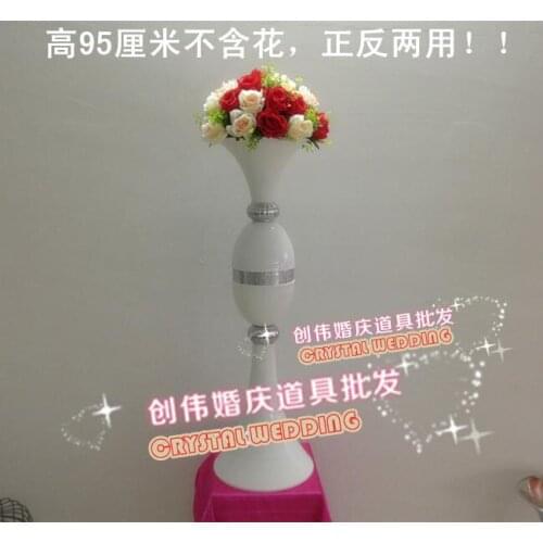 Free Shipping 2018 Luxury White Wedding Flower Vase Wedding Table Centerpiece 95cm- 37"(H) 10 pcs/lot