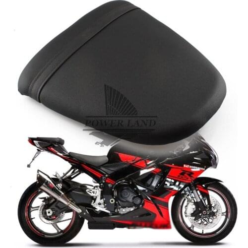 Free Shipping Black Leather Motorcycle Seat Rear Passenger Seat Cushion Pillion Pad For Suzuki GSXR600 GSXR750 1996-2000