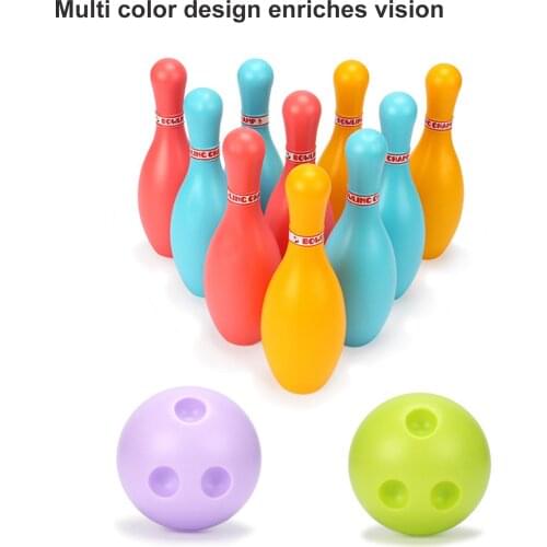 6Pcs/10Pcs Bowling Toys with Stickers Bright Colors Party Family Game Accessory for Outdoor / Indoor