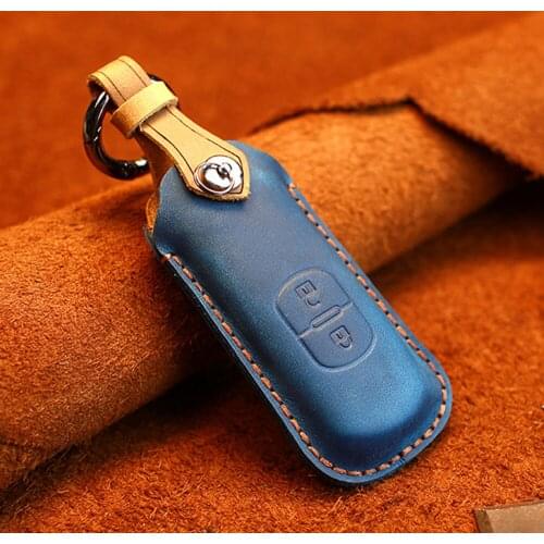 For Mazda 2 3 5 6 CX-4 CX-5 CX-7 CX-9 CX-3 CX 5 Axela Atenza Smart Auto Car Key Case Cover Leather Holder Keychain Accessories