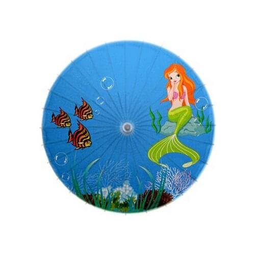 [ Fly Eagle ] Free Shipping Paper Mermaid Umbrellas Parasol Umbrella 84cm diameter