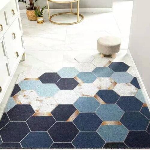 Geometric Porch Entrance Doormat Outdoor Floor Carpet Mat Mud-removing Sand-stripping Area Rugs Non-Slip Carpets for Living room