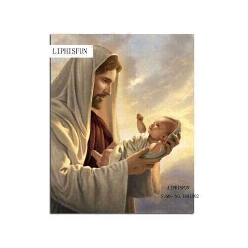 Jesus Child Diamond Painting Cross Stitch Full Diamond Embroidery Decoration Square Drill Christmas