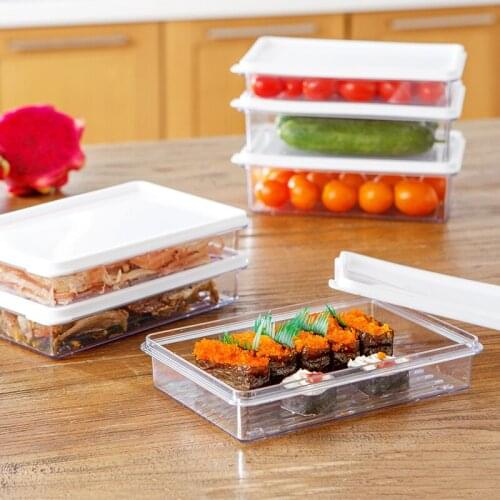 Fresh Keeping Storage Box Kitchen Sealed Storage Box Refrigerator Receiving Box Transparent Cover Fruit Storage Box Organizer