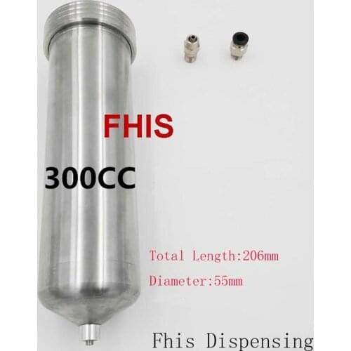 Corrosion Resistant Stainless Steel Cones 300cc Metal Dispensing Syringe Steel Cones Threaded Luer Lock Taper