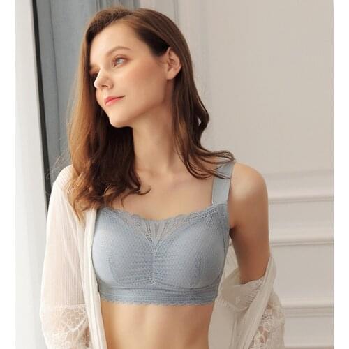 Funklouz Summer Wireless Lace Bra Plus Size Seamless Adjusted Straps Women Black Bra Sexy Brallete