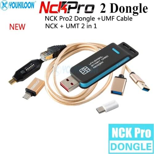 Newest Original NCK Pro Dongle NCK Pro2 Dongl ( NCK DONGLE+UMT DONGLE 2 in1 ) +UMF CABLE