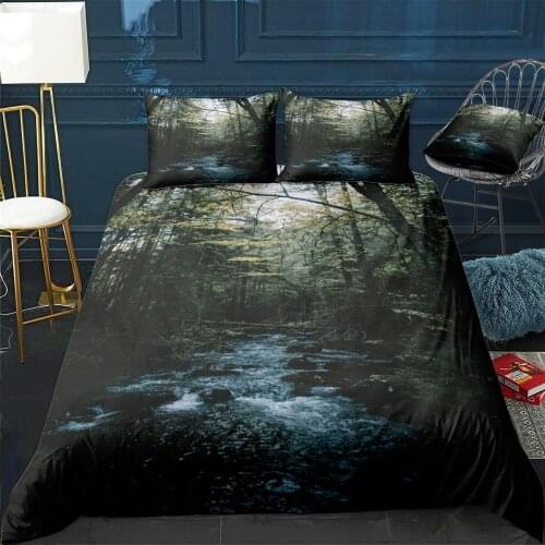 Alone Within The Trees Quilt Cover Pillowcase 3Piece Comforter Bedding Set With Pillow Case Single Double Duvet Cover
