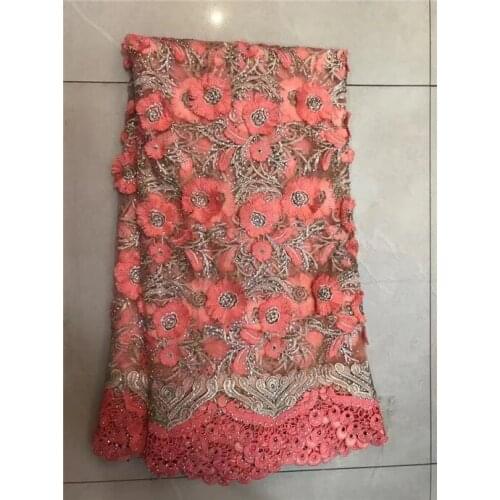 Latest French Nigerian Laces Fabrics High Quality Tulle African Laces Fabric Wedding Royal blue African Net Lace Fabric pink