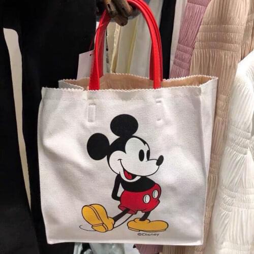 Disney mcikey mouse girl shoulder bag Minnie cartoon handbag women canves bag shopping bag