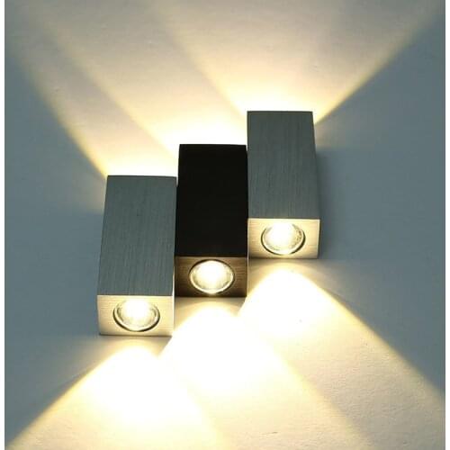 Dimmable/N 6W LED Wall Sconce Light Up/Down Lamp Stair Lighting Fixture Bedroom Corridor Disco