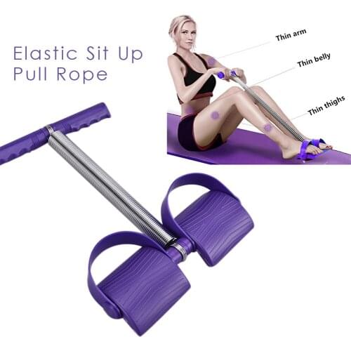 Tummy Trimmer Abdominal Exerciser Leg Arm Trainer Elastic Sit Up Pull Rope Equipment Arm Waist Sport Fitness Stretching Training