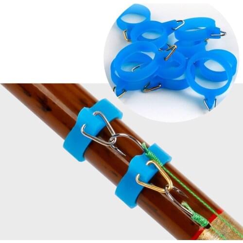 High Quality Jig Rubber Rings S M L Hook Secure holder Lures Holders Fishing Gear Safe Hanger