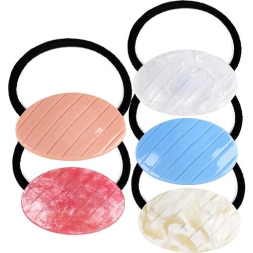 2pcs New Elastic Hair Ponytail Holder Rope Ties for Women Lady Korean Hair Accessories Ornament Tiara for Thick Braids Wedding