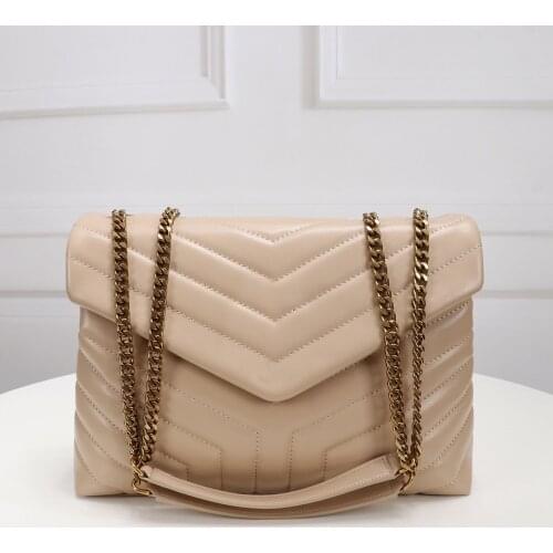 Genuine leather women handbag luxury design messenger bag Female chain shoulder bag Ladies Cross body