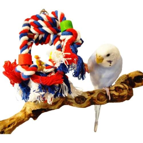 1PCS Parrot Toy Funny Bite Resistant Creative Interactive Bird Cage Toy Bird Toy Parrot Chew Cage Funny Toys Cotton Rope Toy