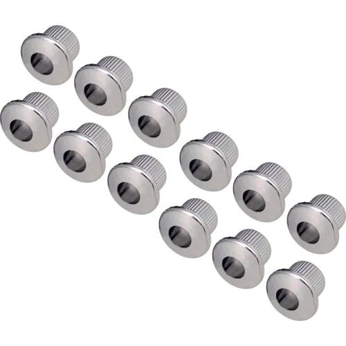 12Pieces Nickel Plating Guitar Tuner Conversion Bushings Adapter Ferrules Suit For Vintage Guitar Accessories