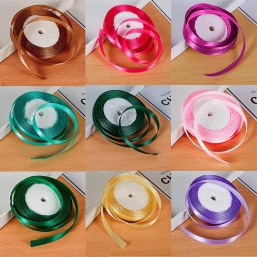 25Yards/Roll Grosgrain Satin Ribbons for Wedding Christmas Party Decorations DIY Bow Craft Ribbons Card Gifts Wrapping Supplies