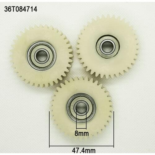 3pcs 36 teeth 47mm PA66 nylon plastic 8mm bore hole 14mm thickness for electrical bike motor bicycle clutch gears box gears