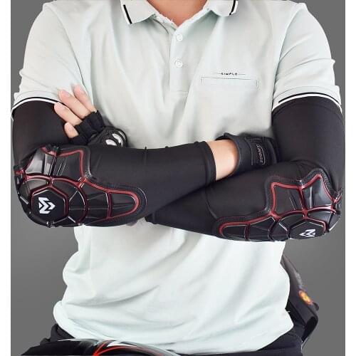 MJ MOTO 4 Pcs Motocross Knee Pad And Elbow Pads Elasticity Motorbike Motorcycle Protection Equipment Mens Cycling MTB Sports