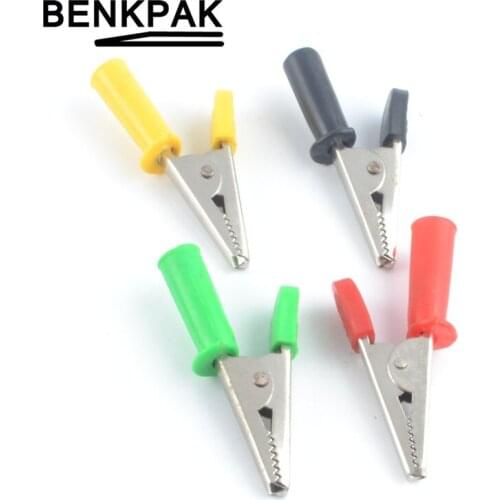 55mm Full Insulated Crocodile Alligator Clips With 4mm Socket Banana Jack Test Clamp Wire Clip