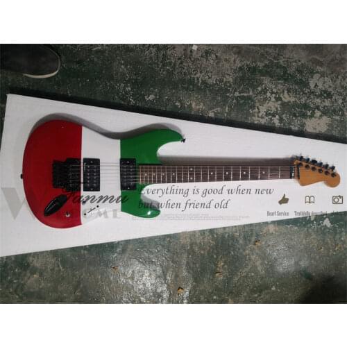 Free shipping custom 6 string guitar,irregular guitar,mahogany body,H H pickups,black guitar,gold button