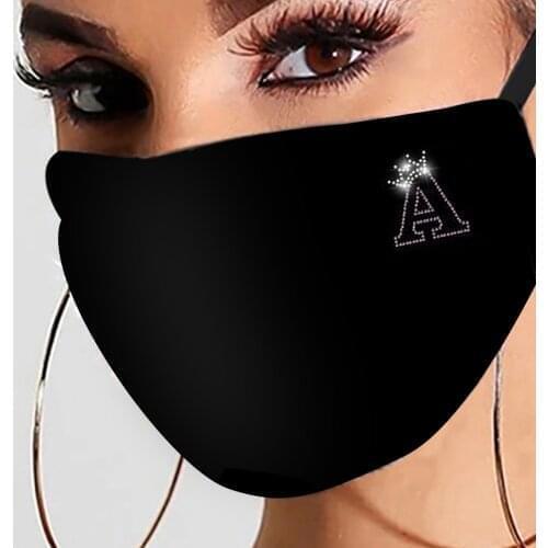 Fashion Bling Face Mask For Women Rhinestone Designer Mouth Mask For Adult Reusable Cotton Fabric Masques Decoration