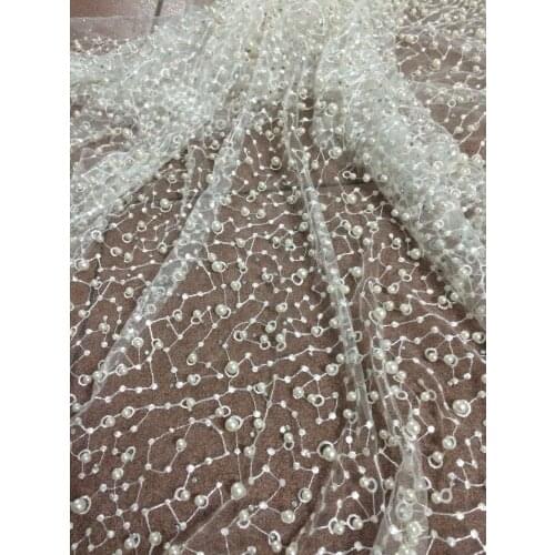 African tulle laces fabrics ZH-1116135 special Nigerian lace fabrics french lace fabric with beads