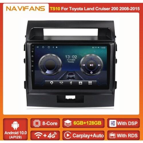 Android Auto Car Radio Multimedia Video Player For Toyota Land Cruiser 11 200 2007 2008 - 2015 Navigation GPS Stereo No 2din DVD