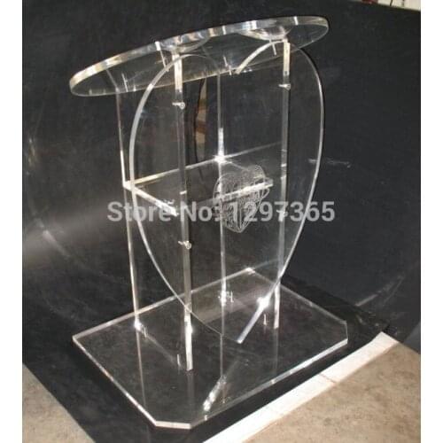 Free Shipping Clear Detachable Acrylic Podium Pulpit Lectern plexiglass