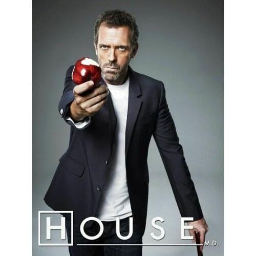 F260 House MD TV Series Hugh Laurie David Shore Show Fabric Silk Fabric Wall Poster Art Decor Sticker Bright