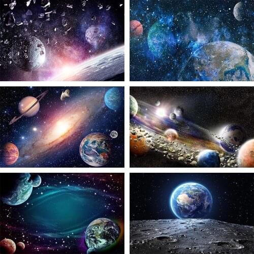 Mehofond Photography Background Starry Sky Moon Night Star Shiny Glitter Planet Earth Universe Photophone Backdrop Photo Studio