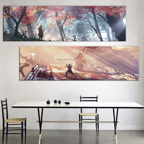 Large Size Game Poster Wall Decor Painting SEKIRO Shadows Die Twice Picture Video Games Art Frameless Painting Wall Art Unframed